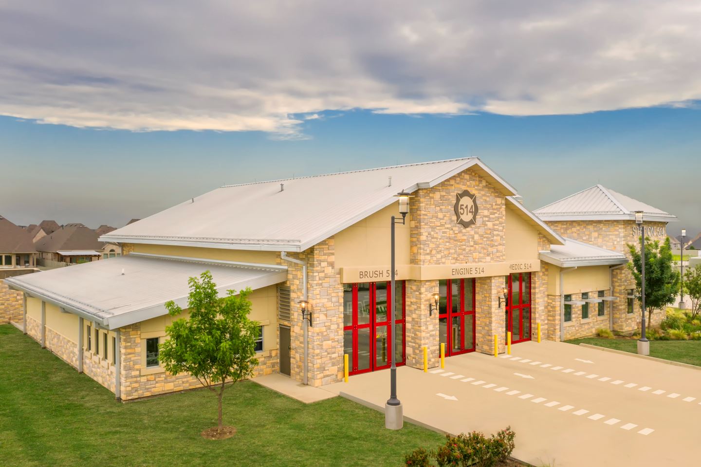 Denton County Station 1 building and parking lot