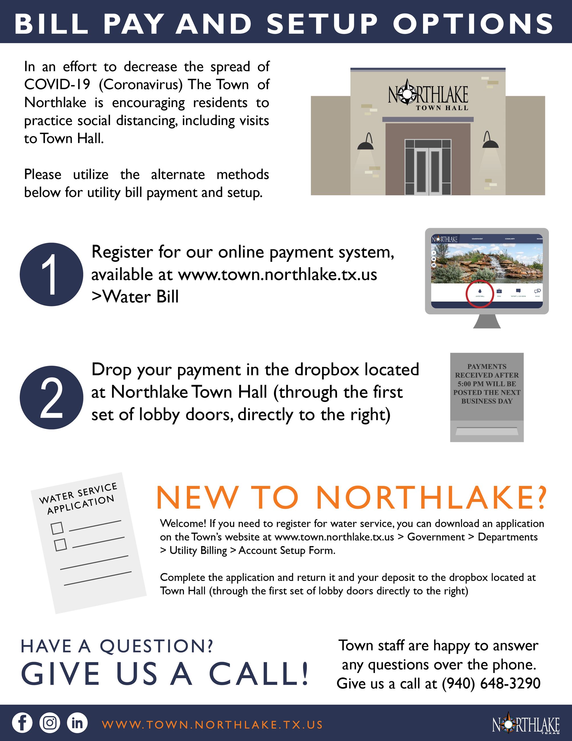 Bill Pay and Setup Options